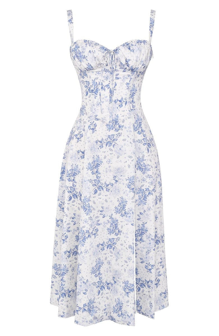 Freya | Stylish Floral Midi Dress - Elle Melbourne