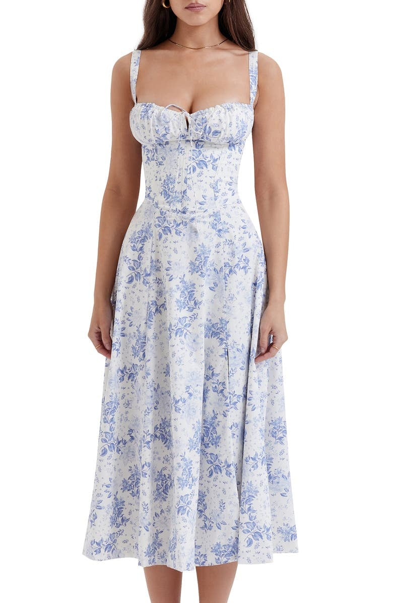 Freya | Stylish Floral Midi Dress - Elle Melbourne