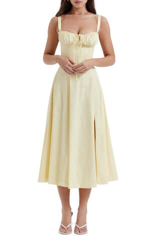 Freya | Stylish Floral Midi Dress - Elle Melbourne