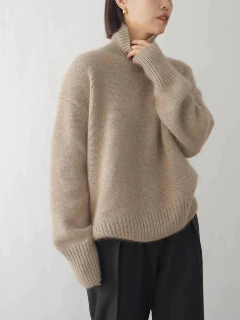Sarah | Stylish Oversized Turtleneck Sweater - Elle Melbourne