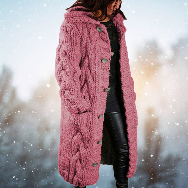 Ruby ™ | Stylish Oversized Cable-Knit Cardigan - Elle Melbourne