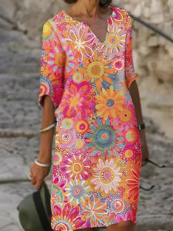 Daisy™ | Colorful Floral Dress - Elle Melbourne