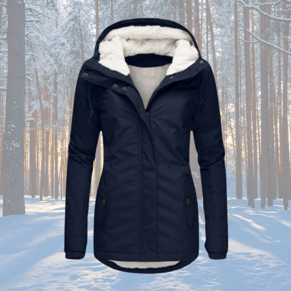 Naomi ™ | Fleece Lined Hooded Parka Jacket - Elle Melbourne