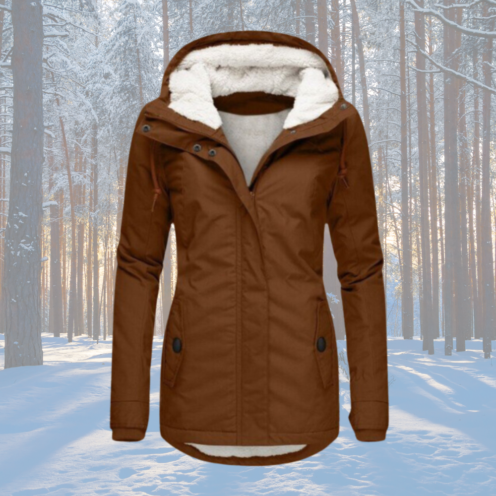 Naomi ™ | Fleece Lined Hooded Parka Jacket - Elle Melbourne