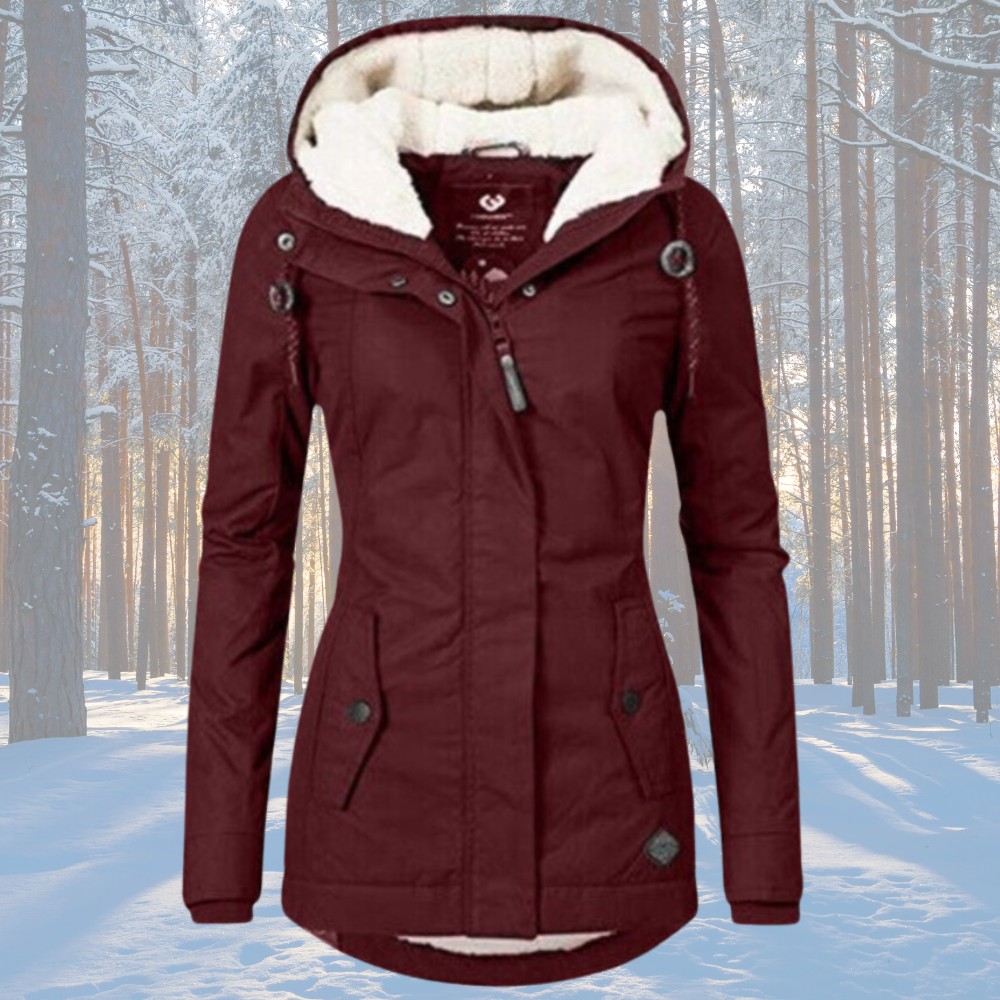 Naomi ™ | Fleece Lined Hooded Parka Jacket - Elle Melbourne