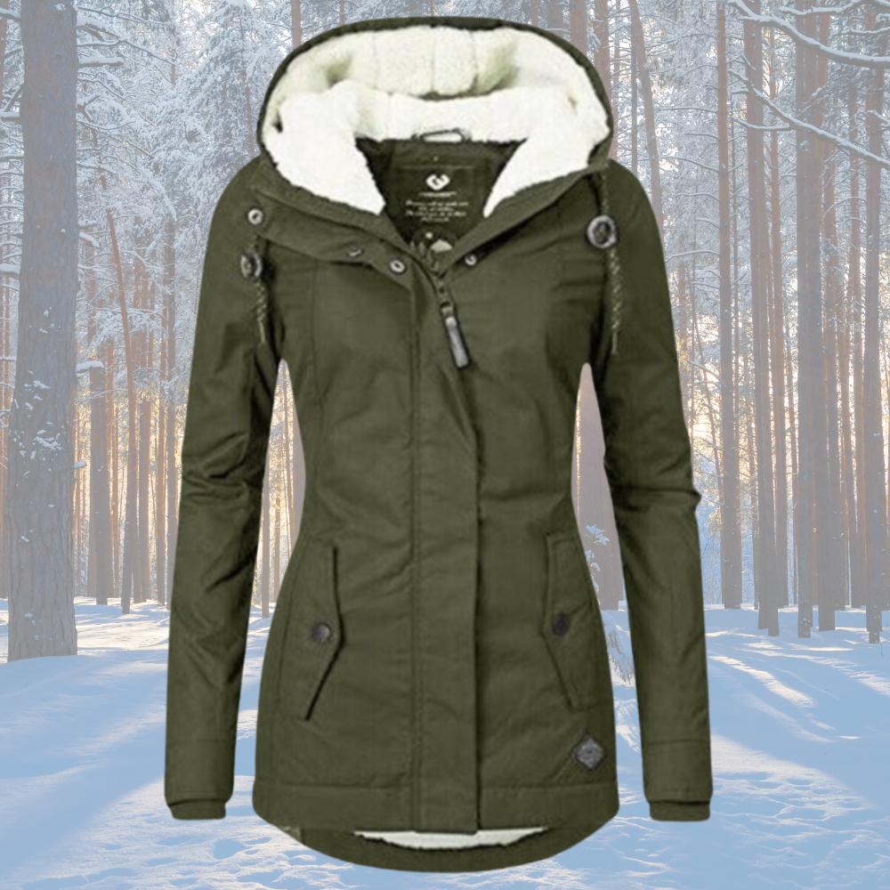 Naomi ™ | Fleece Lined Hooded Parka Jacket - Elle Melbourne