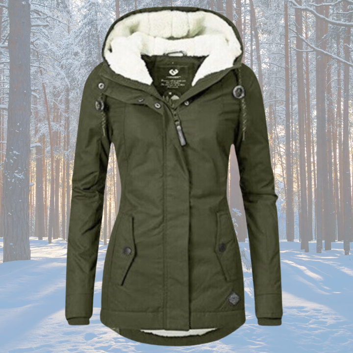 Naomi ™ | Fleece Lined Hooded Parka Jacket - Elle Melbourne