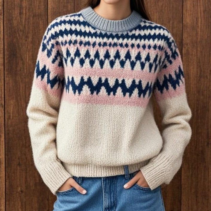 Millie™ | Stylish Fair Isle Knit Sweater - Elle Melbourne