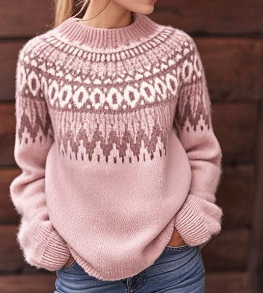 Lucy™ | Cozy Fair Isle Knit Sweater - Elle Melbourne