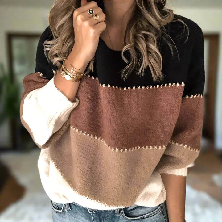 Delfina™ | Color-Block Sweater - Elle Melbourne