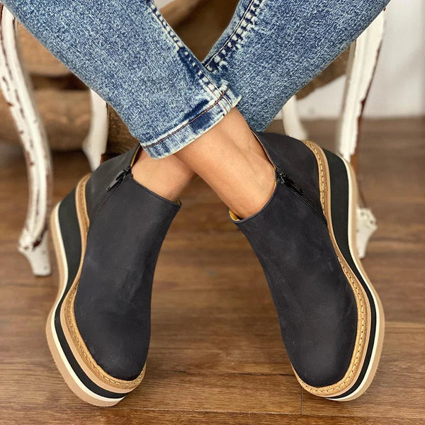 Emilia™ | Stylish Wedge Ankle Boots - Elle Melbourne