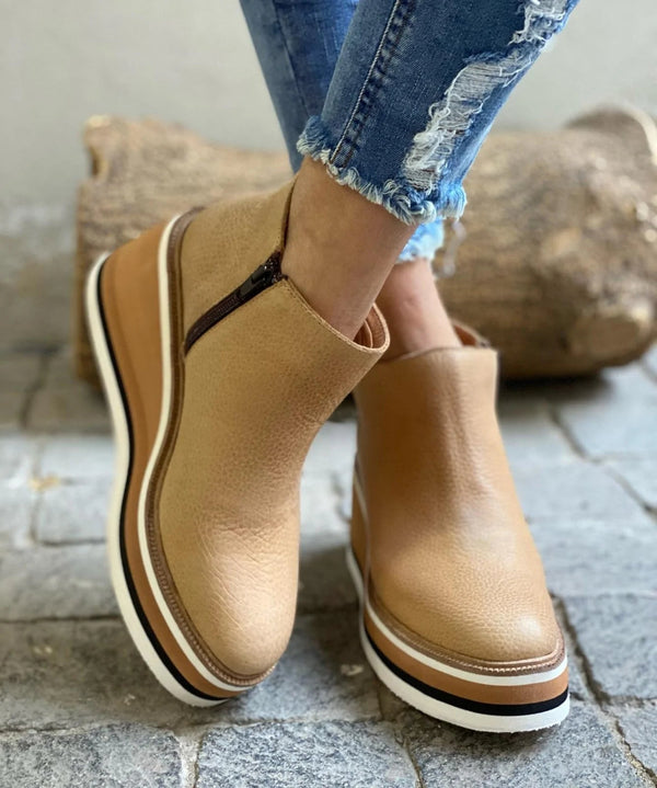 Emilia™ | Stylish Wedge Ankle Boots - Elle Melbourne