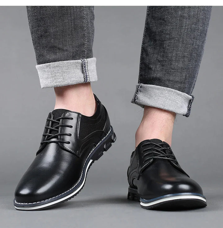 Owen | Stylish Black Lace-Up Dress Shoes - Elle Melbourne