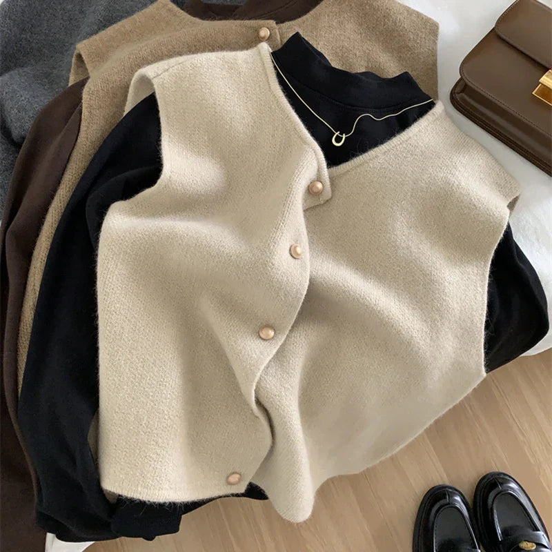Jocelyn | Stylish Premium Button-Up Vest - Elle Melbourne