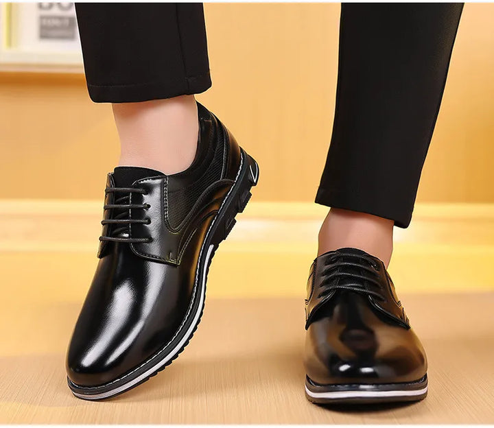 Owen | Stylish Black Lace-Up Dress Shoes - Elle Melbourne