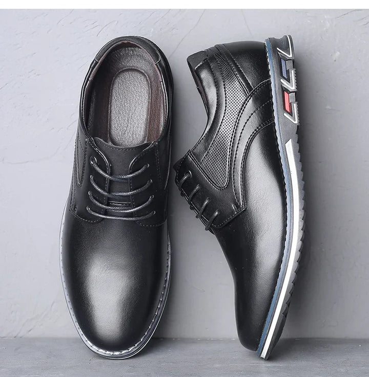 Owen | Stylish Black Lace-Up Dress Shoes - Elle Melbourne