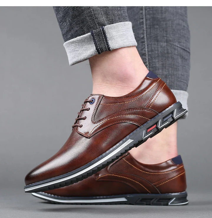 Owen | Stylish Black Lace-Up Dress Shoes - Elle Melbourne