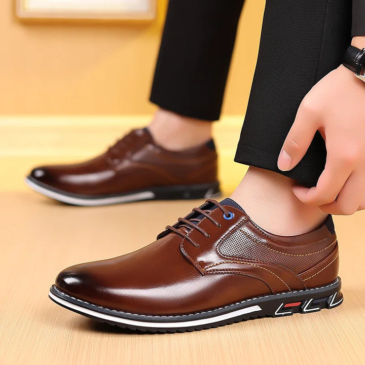 Owen | Stylish Black Lace-Up Dress Shoes - Elle Melbourne