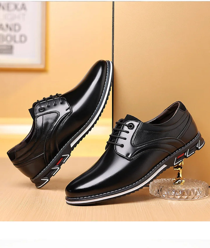 Owen | Stylish Black Lace-Up Dress Shoes - Elle Melbourne