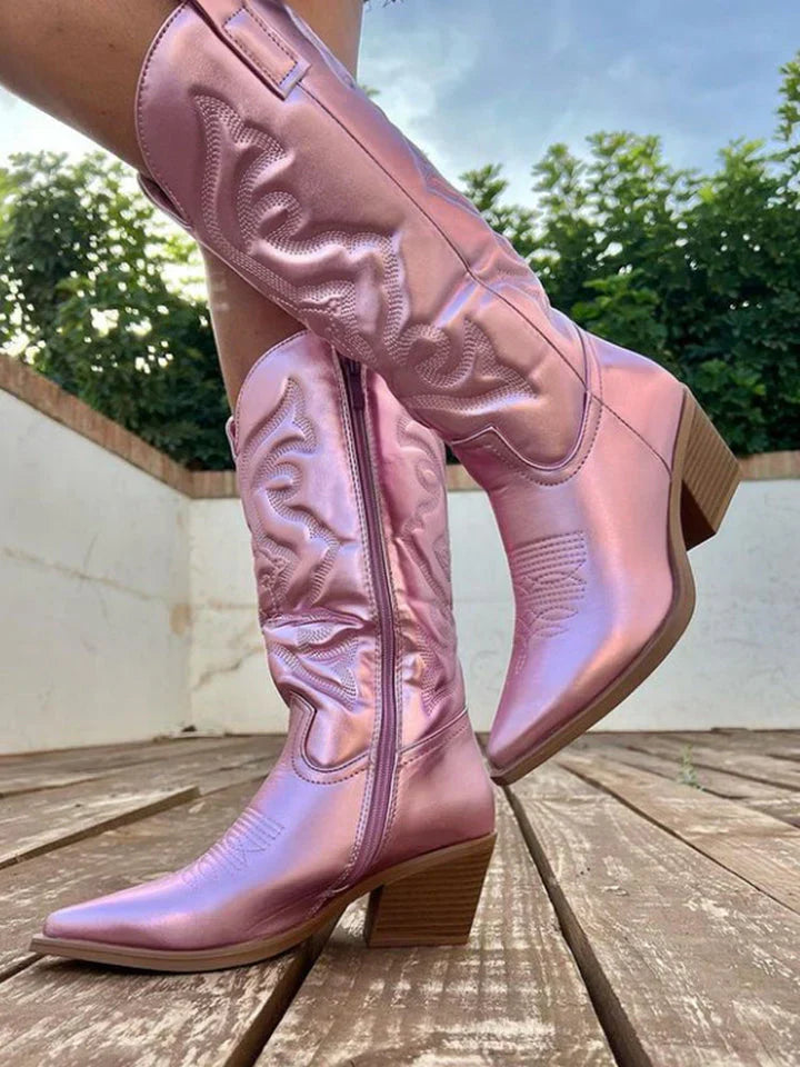 Bonnie | Stylish Suede Cowboy Boots - Elle Melbourne