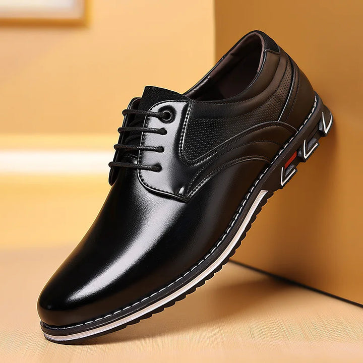 Owen | Stylish Black Lace-Up Dress Shoes - Elle Melbourne