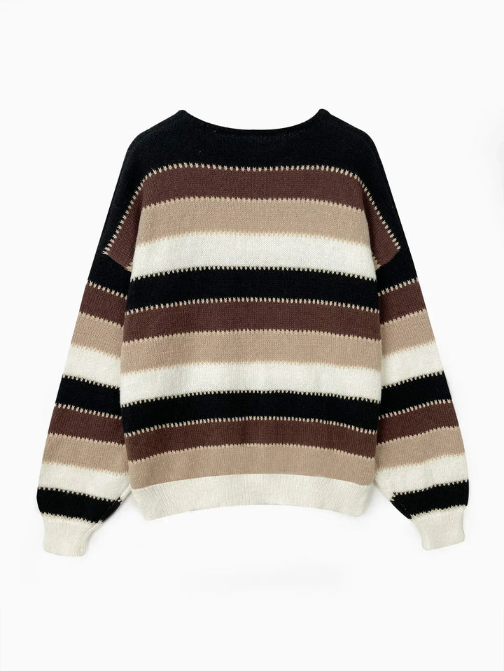 Cristina™ | Block Design Knit Sweater - Elle Melbourne