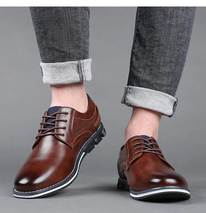 Owen | Stylish Black Lace-Up Dress Shoes - Elle Melbourne