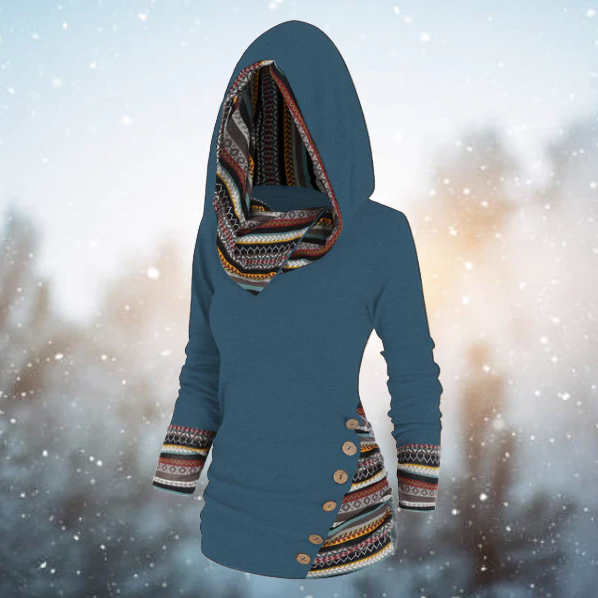 Carla | Boho-Style Hooded Sweater