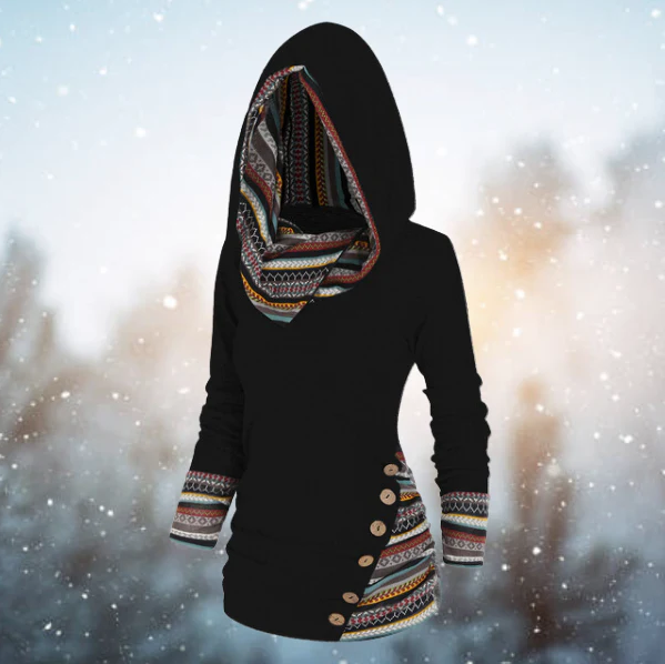 Carla | Boho-Style Hooded Sweater