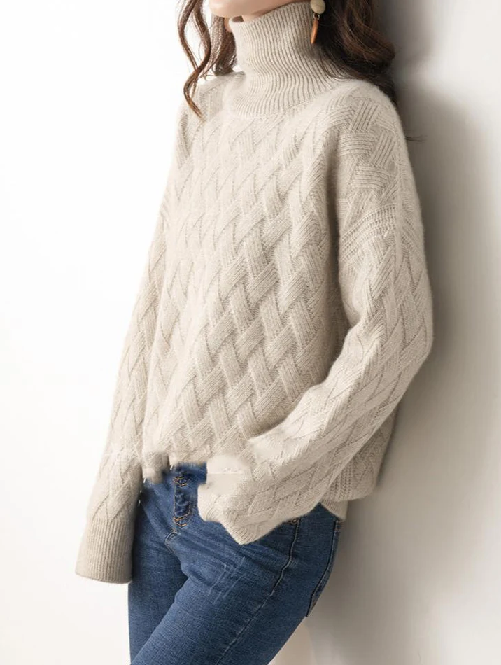 Chloe | Cable Knit Turtleneck Sweater