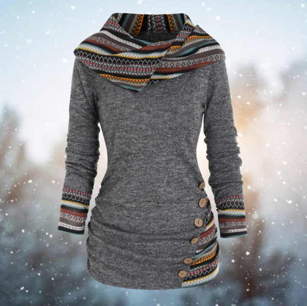 Carla | Boho-Style Hooded Sweater