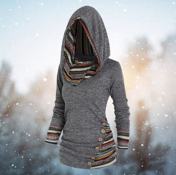 Carla | Boho-Style Hooded Sweater