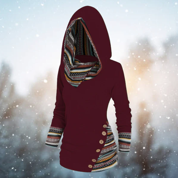 Carla | Boho-Style Hooded Sweater