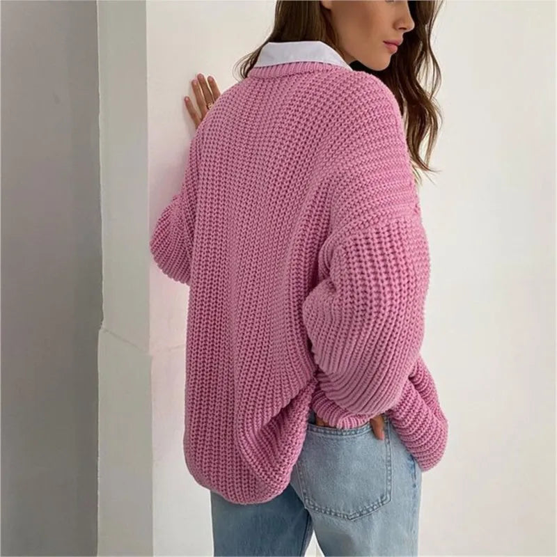 Delilah™ | Relaxed Fit Knit Sweater - Elle Melbourne