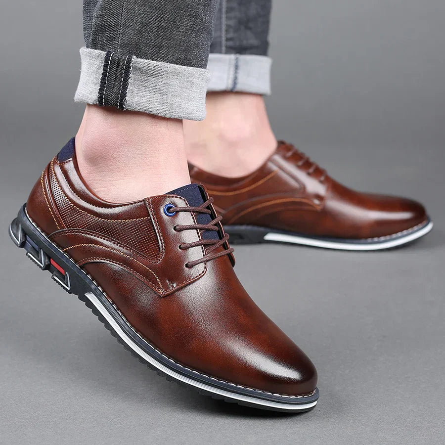 Owen | Stylish Black Lace-Up Dress Shoes - Elle Melbourne