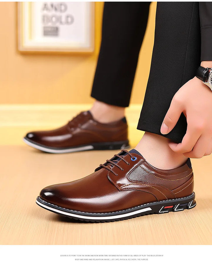 Owen | Stylish Black Lace-Up Dress Shoes - Elle Melbourne