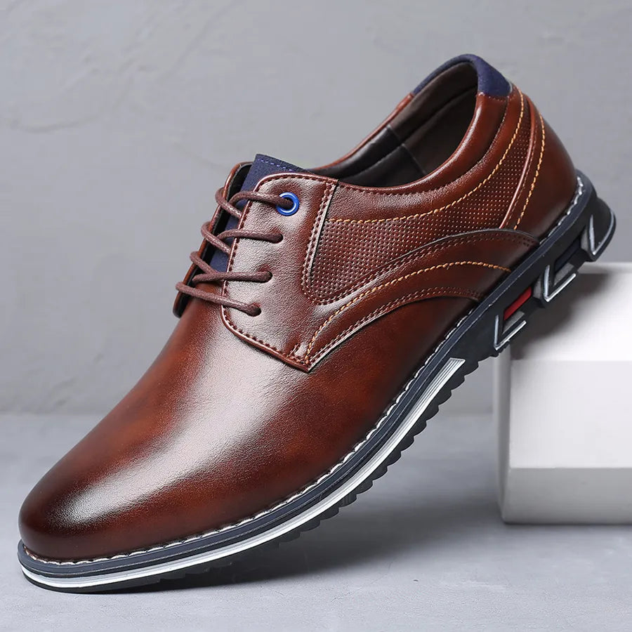 Owen | Stylish Black Lace-Up Dress Shoes - Elle Melbourne