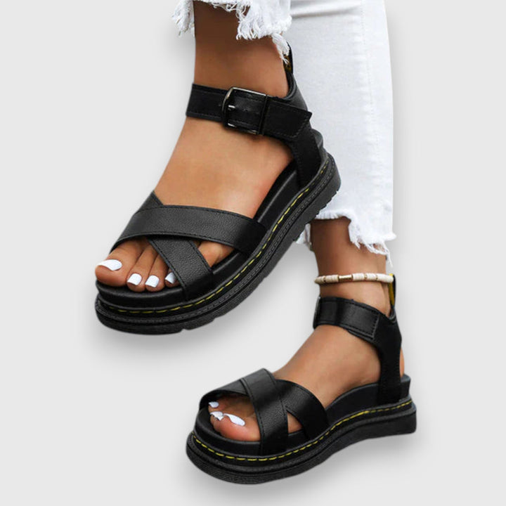 Nina | Stylish Buckle Sandals - Elle Melbourne