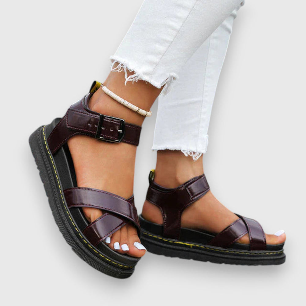 Nina | Stylish Buckle Sandals - Elle Melbourne