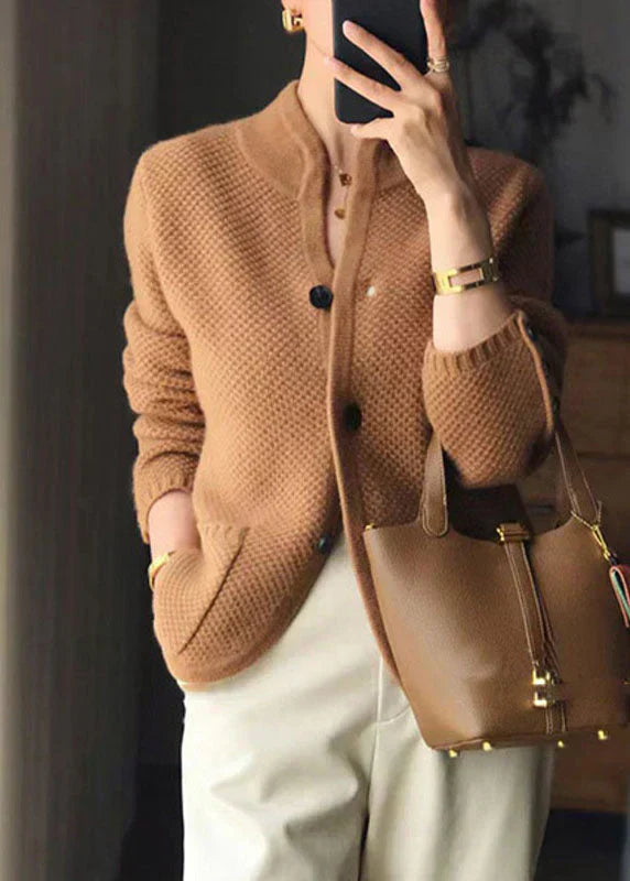 Arabella | Stylish Stand-Collar Cardigan - Elle Melbourne