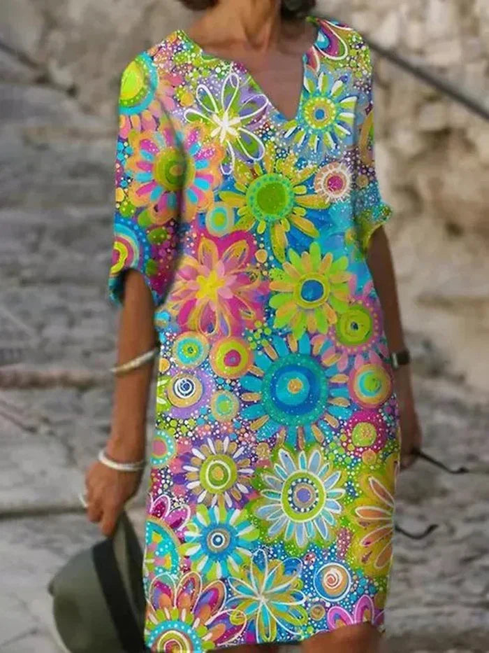 Daisy™ | Colorful Floral Dress - Elle Melbourne