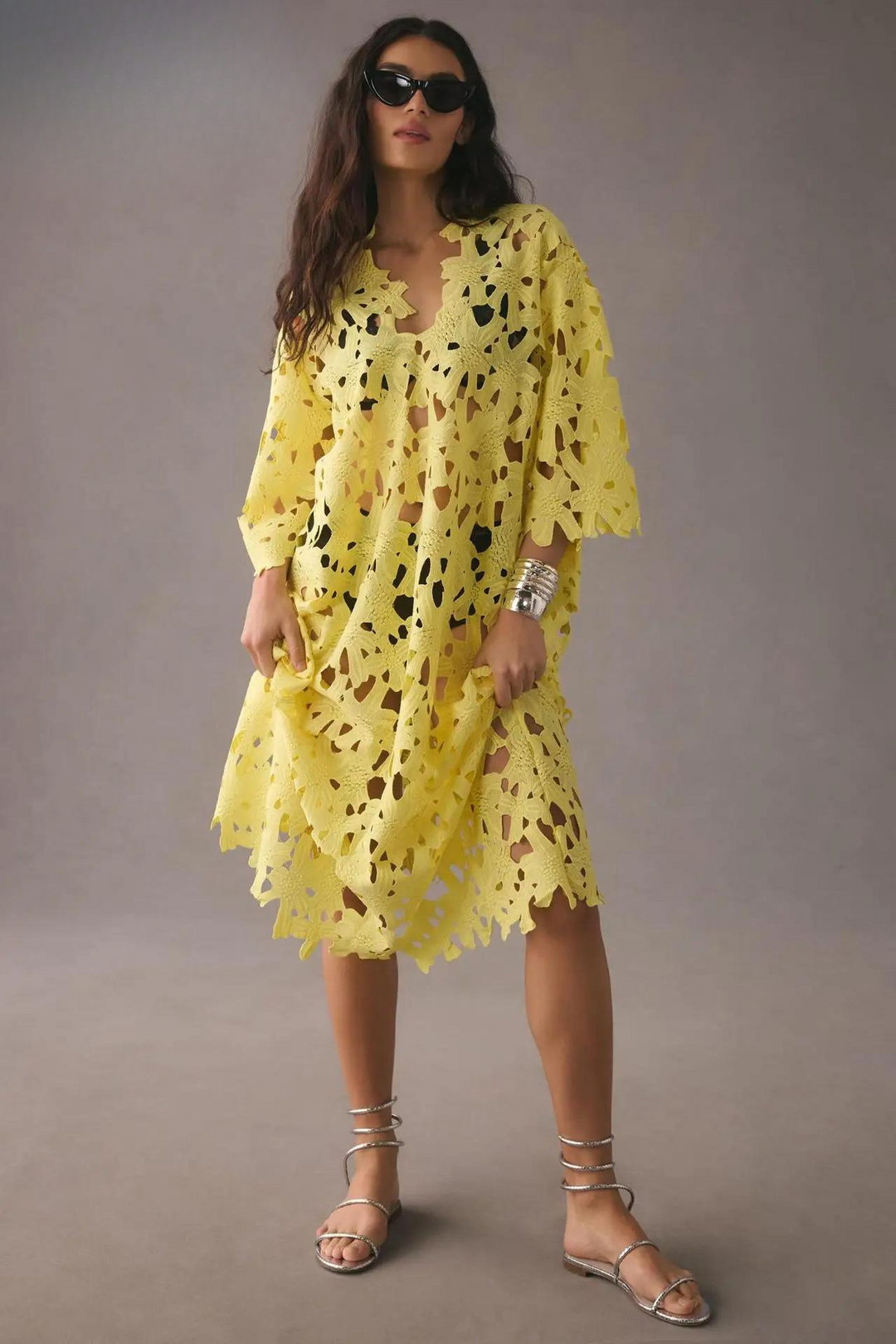 Kylie | Stylish Laser-Cut A-Line Dress - Elle Melbourne