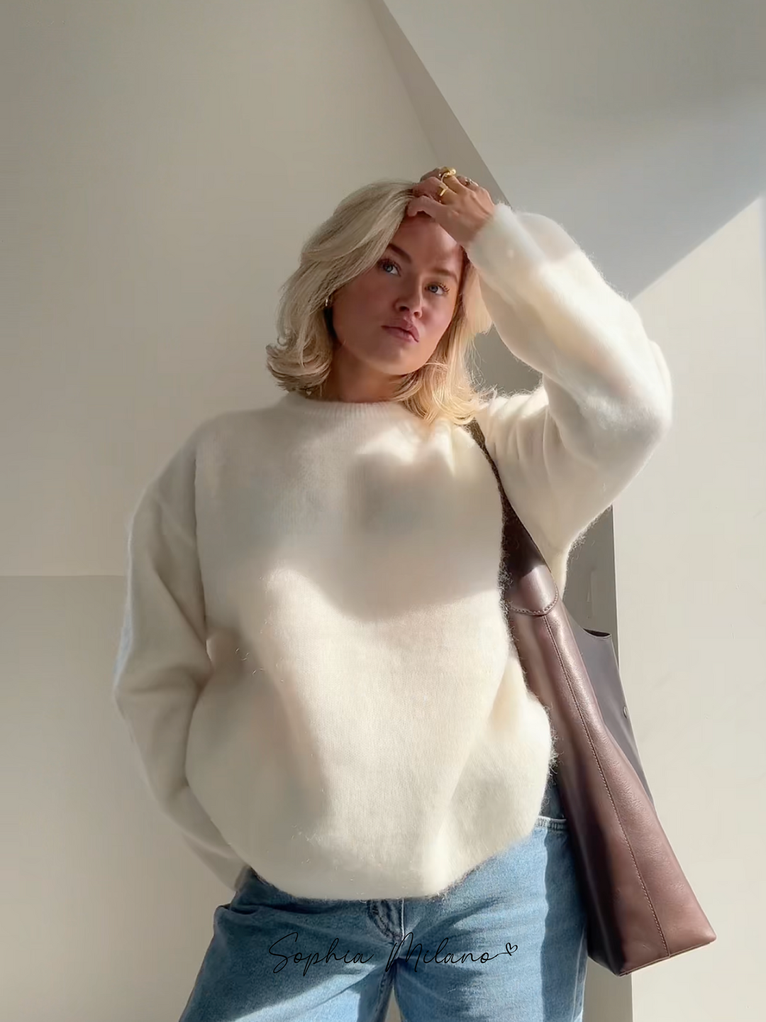 Hannah ™ | Relaxed Fit Soft Knit Sweater - Elle Melbourne