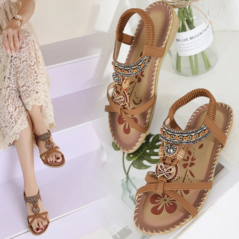 Savannah | Stylish Beaded Sandals - Elle Melbourne