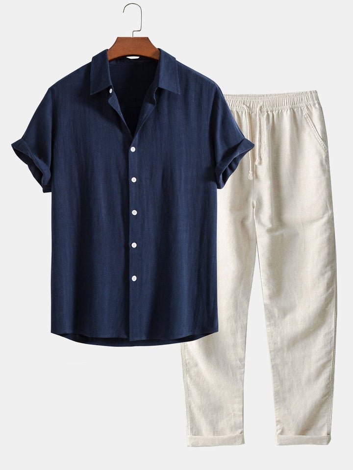 Alexander™ | Linen Polo & Trouser Set - Elle Melbourne