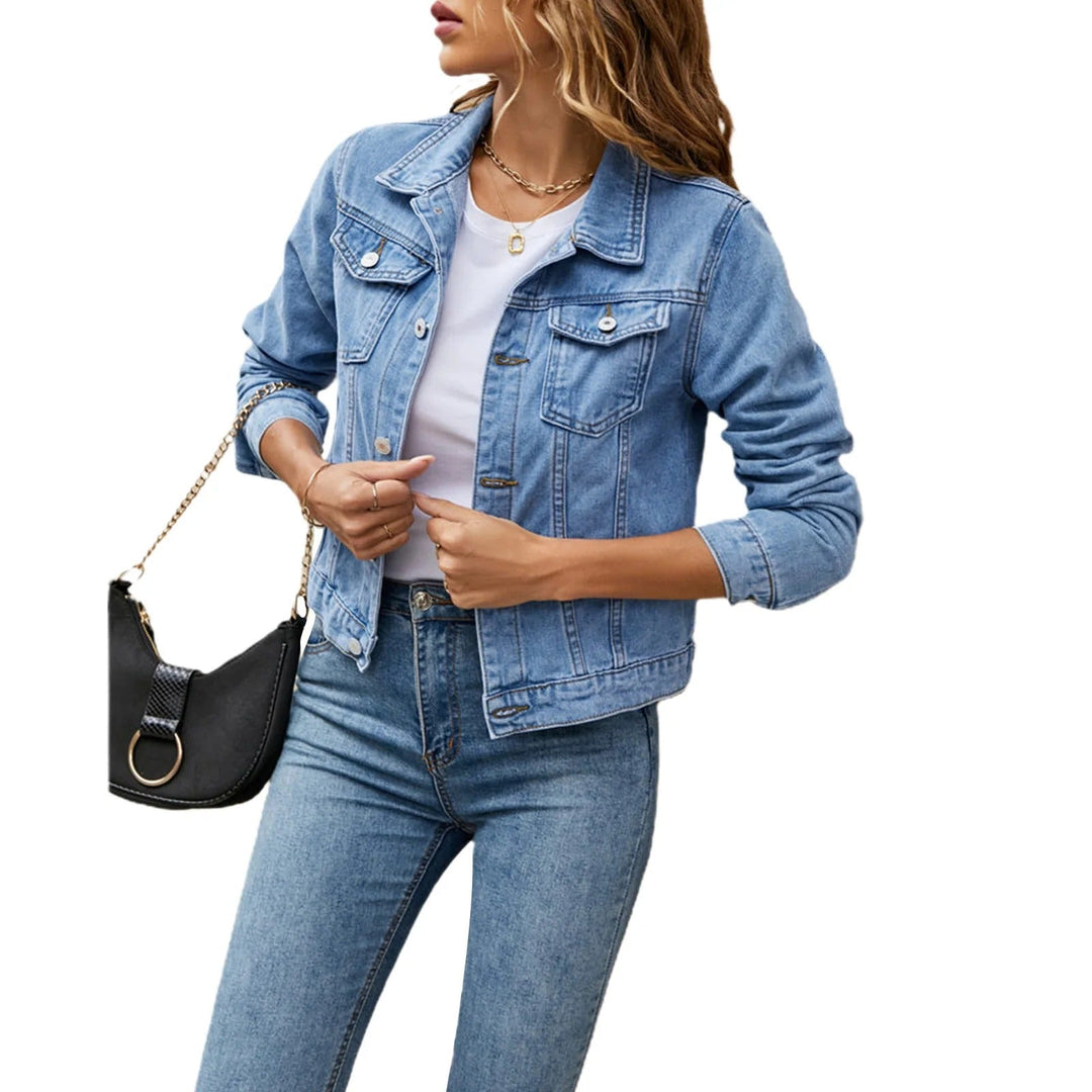 Charlotte | Denim Jacket with Buttons - Elle Melbourne