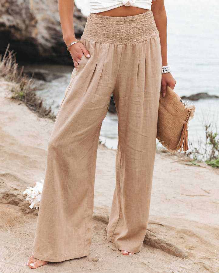 Aileen - Beach Wide Leg Pants - Elle Melbourne