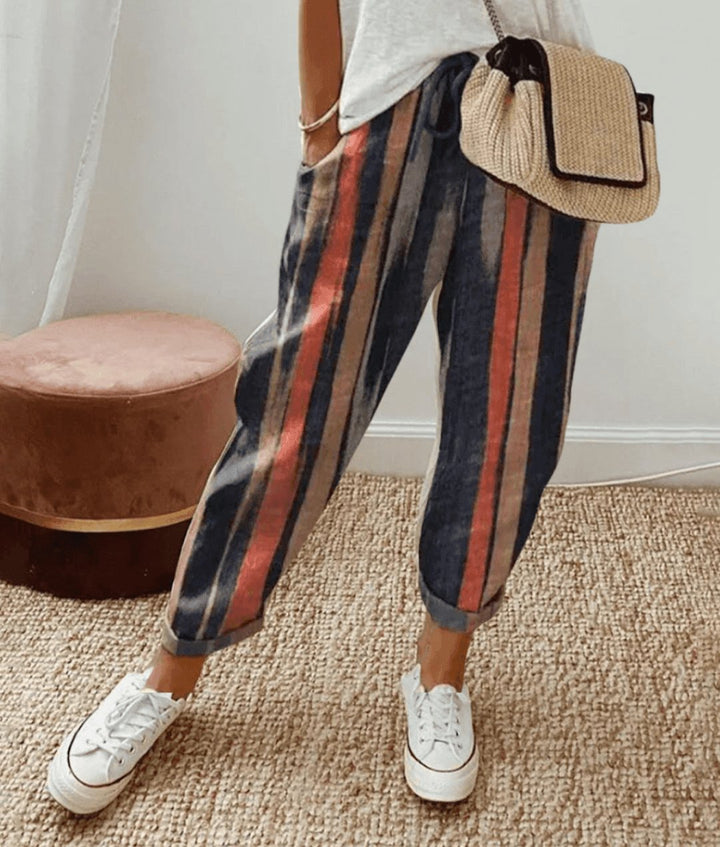 Bella™ | Chic trousers in cotton-linen - Elle Melbourne