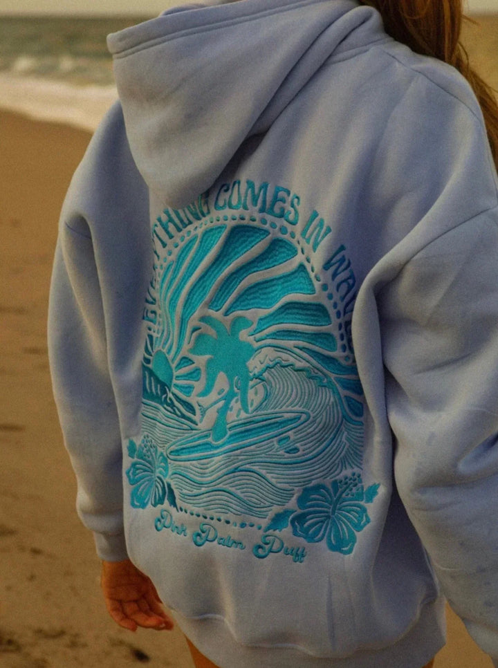 Lucy | Stylish Wave-Embroidered Hoodie - Elle Melbourne