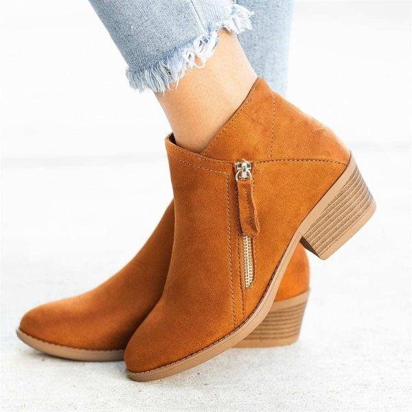 Jessica | Stylish Zip Ankle Boots - Elle Melbourne